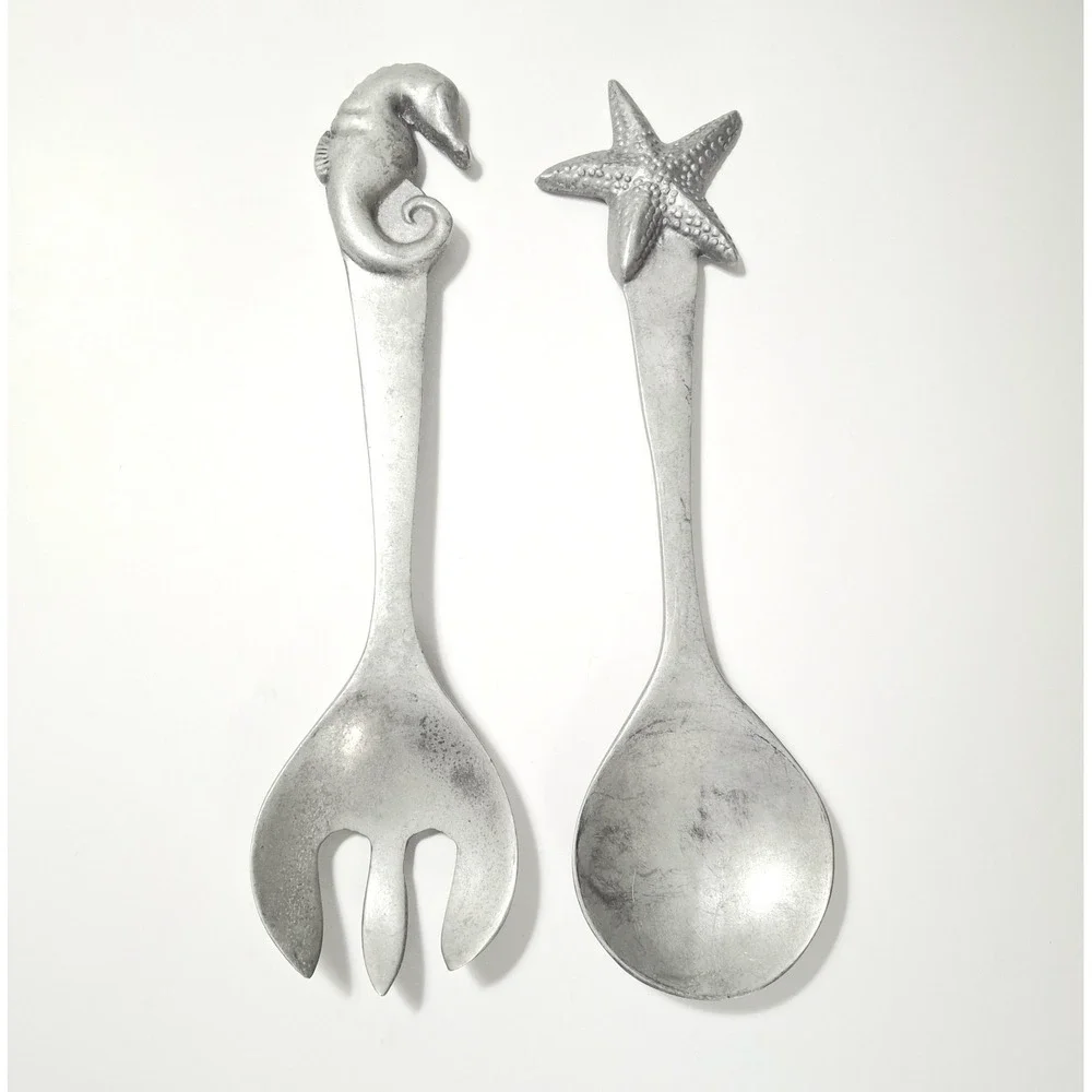 Mariposa Vintage 1992 Nautical Ocean Theme Salad Servers 11